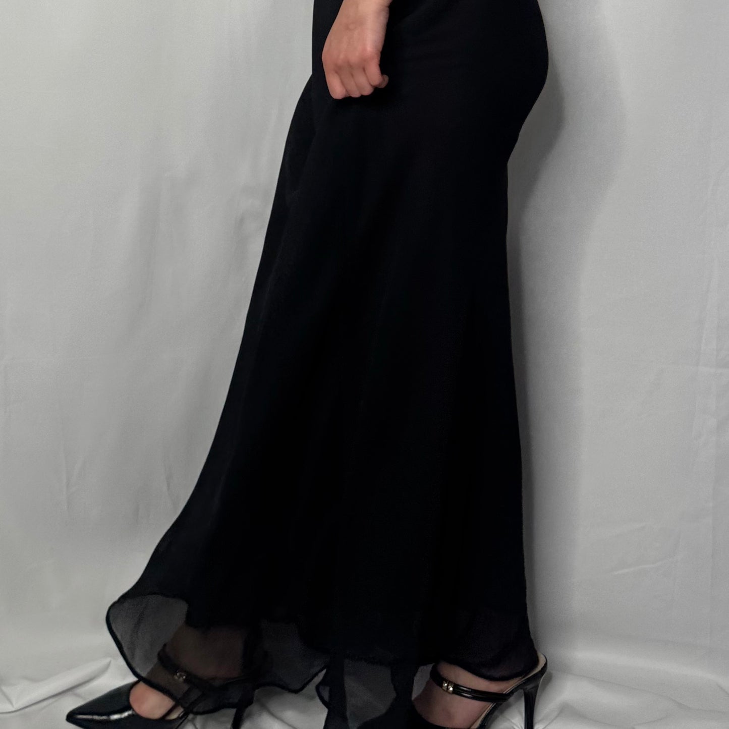 Elegant Scoop Neck Maxi Dress (S)