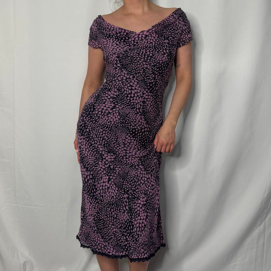 Vintage Purple Evening Dress (UK 8)