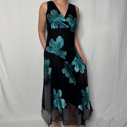 Teal Blossom Occasion Dress (8)