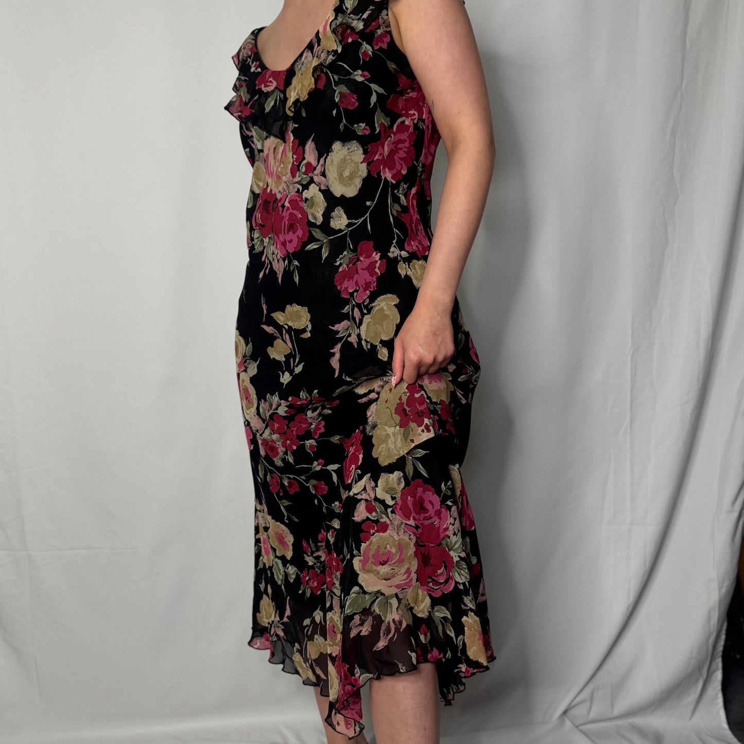 Midnight Rose Maxi Dress (UK 10)