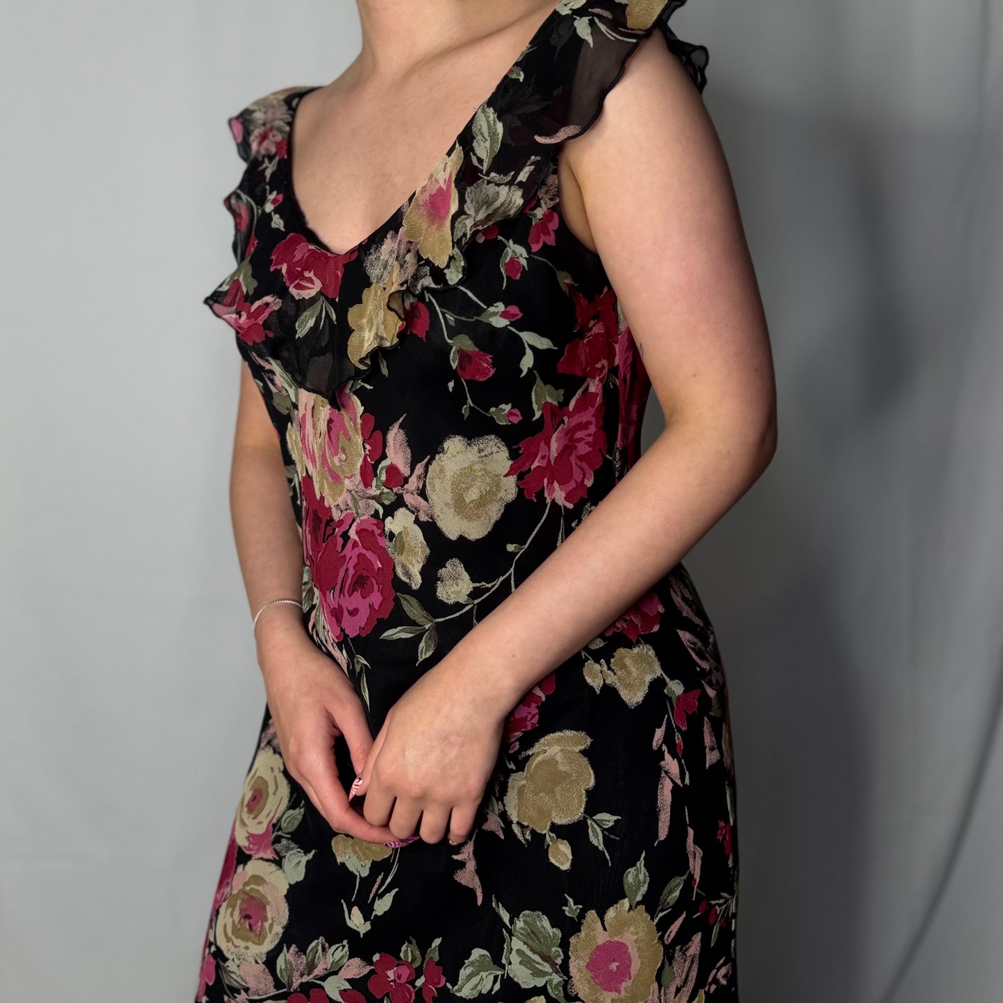 Midnight Rose Maxi Dress (UK 10)