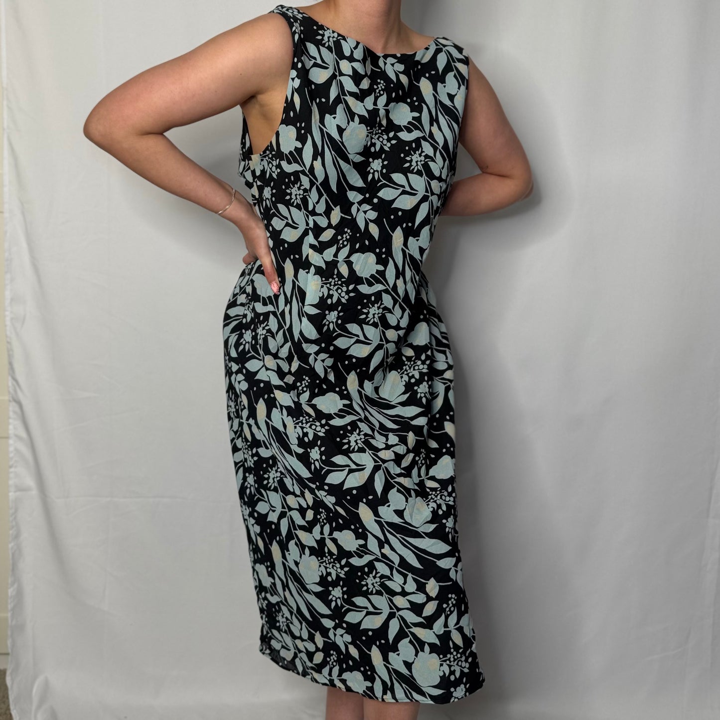 Midnight Garden Midi Dress (UK 12)