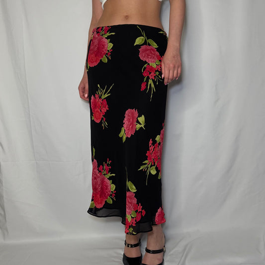 Wild Rose Asymmetrical Skirt (UK 8)