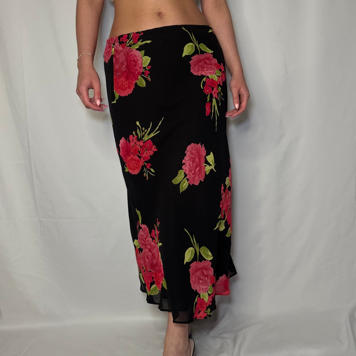 Wild Rose Asymmetrical Skirt (UK 8)