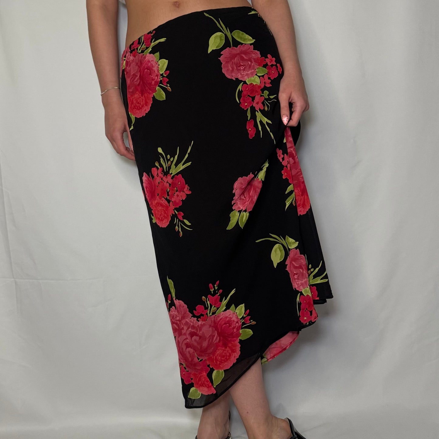 Wild Rose Asymmetrical Skirt (UK 8)