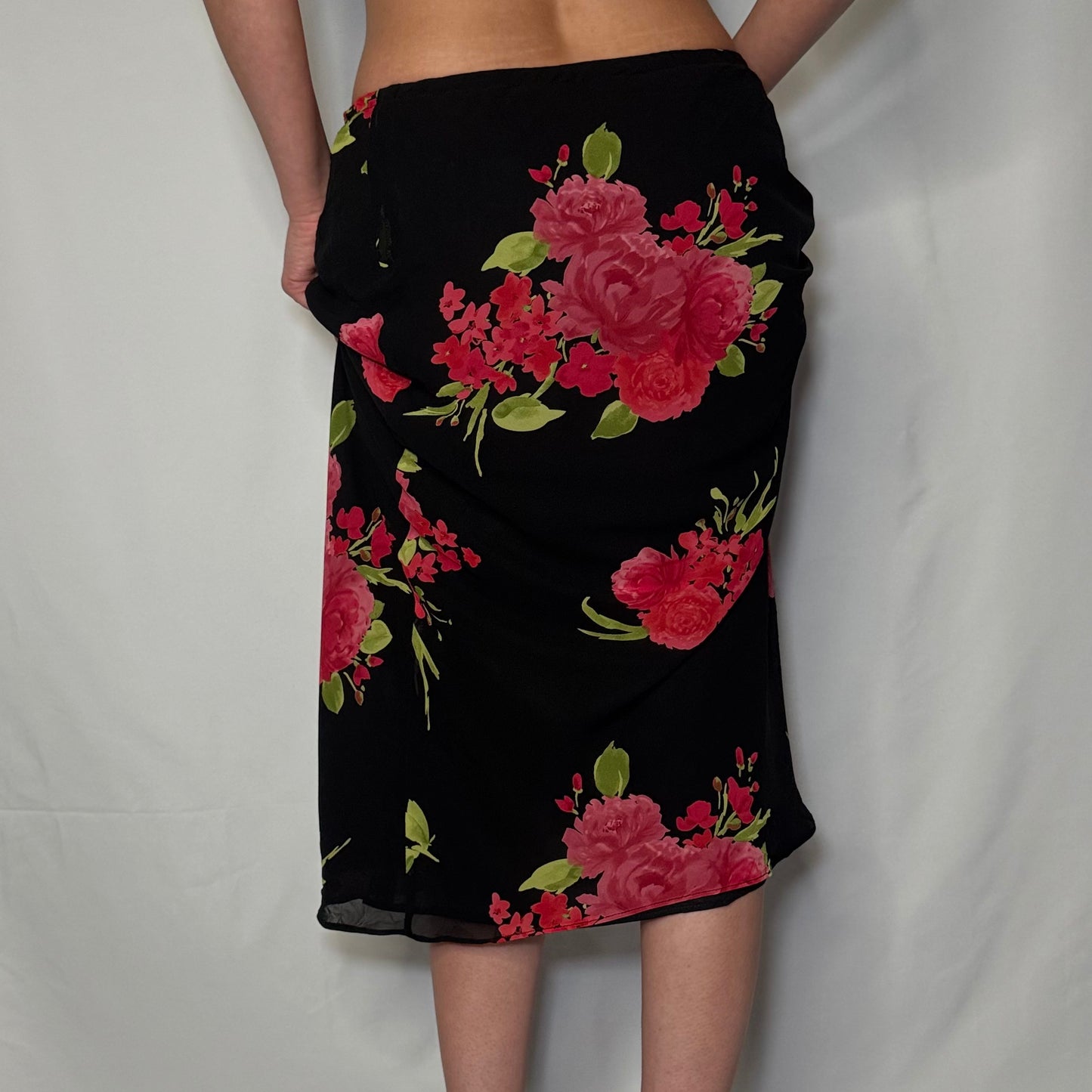 Wild Rose Asymmetrical Skirt (UK 8)