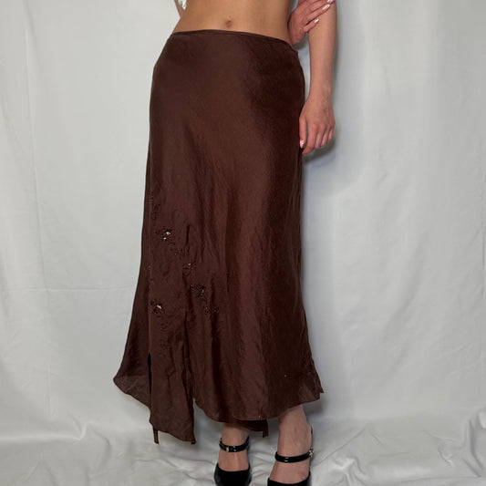Bronze Bloom Maxi Skirt (UK 6)
