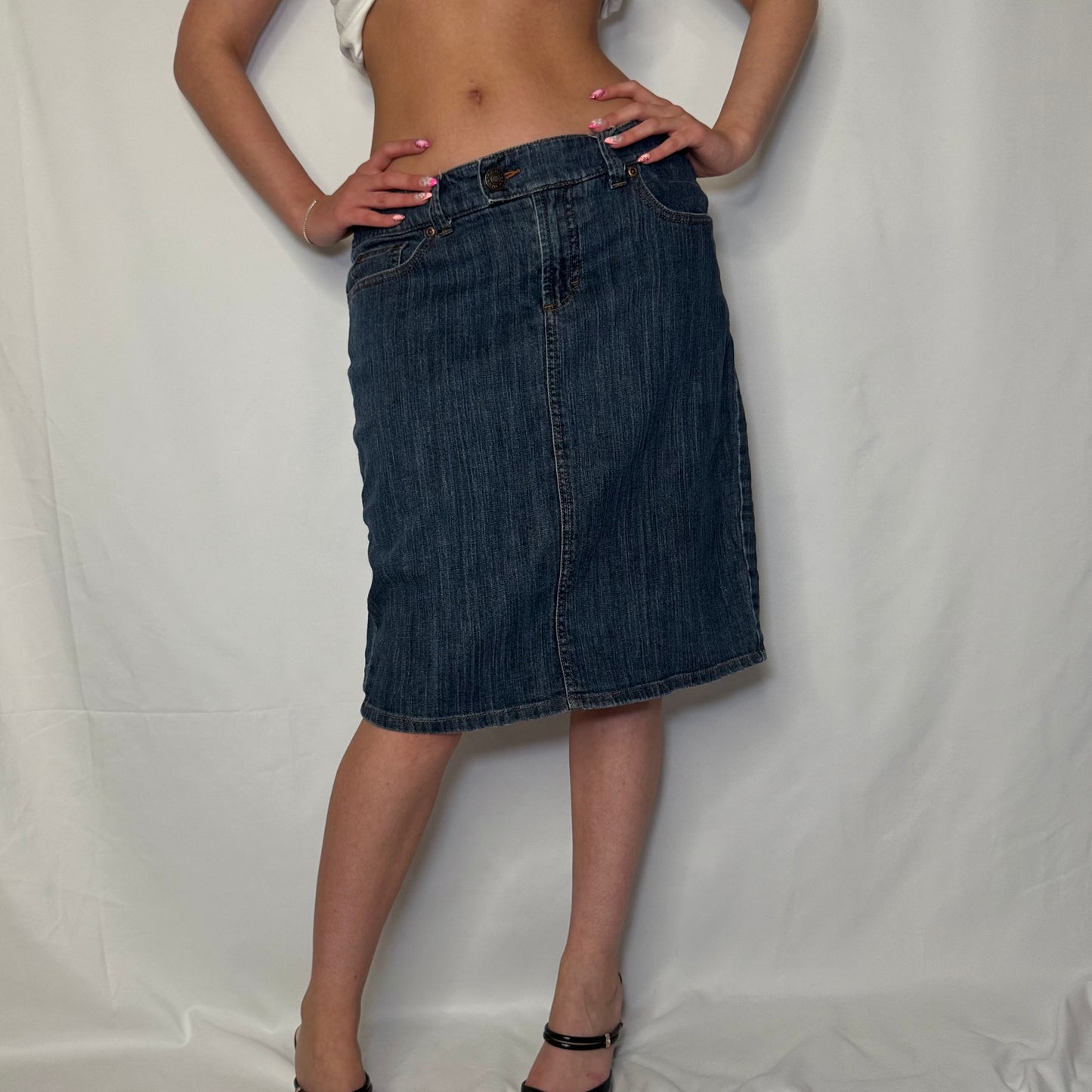 Tommy Hilfiger Denim Column Skirt (UK 10)