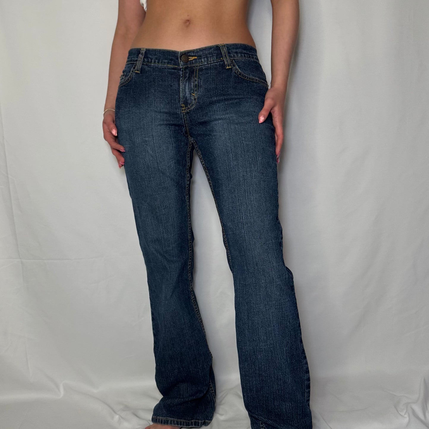 Jordache Y2K Dark Wash Bootcut Jeans (S/M)