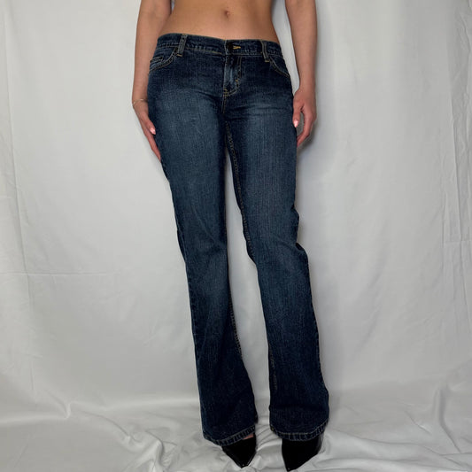 Jordache Y2K Dark Wash Bootcut Jeans (S/M)