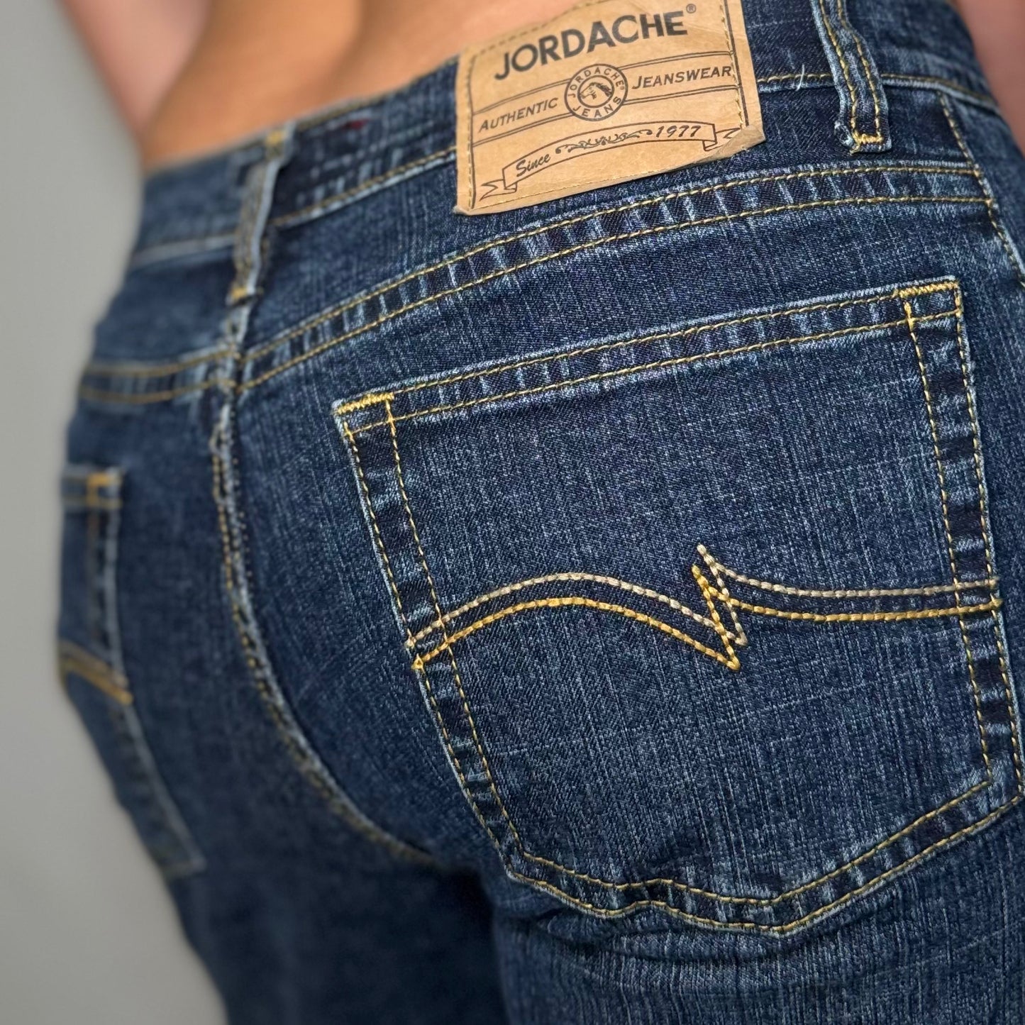Jordache Y2K Dark Wash Bootcut Jeans (S/M)