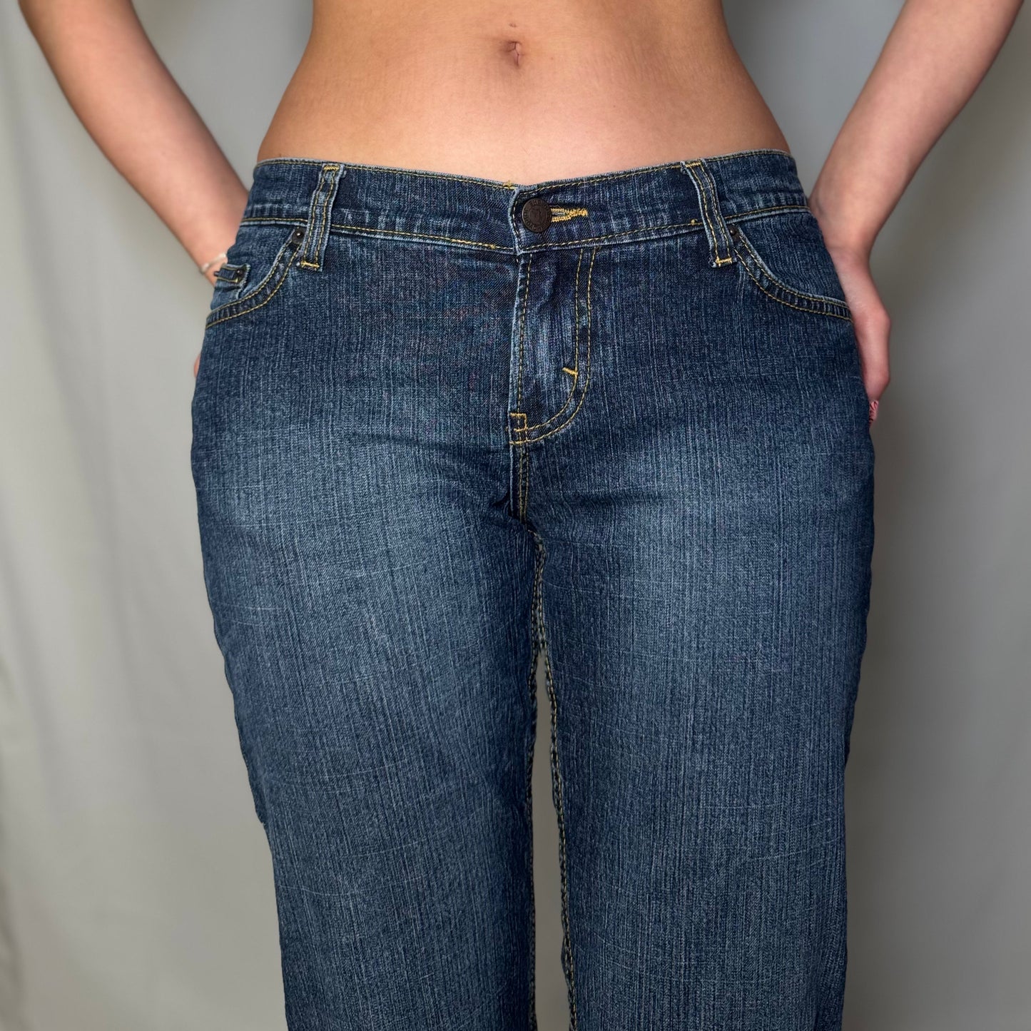 Jordache Y2K Dark Wash Bootcut Jeans (S/M)
