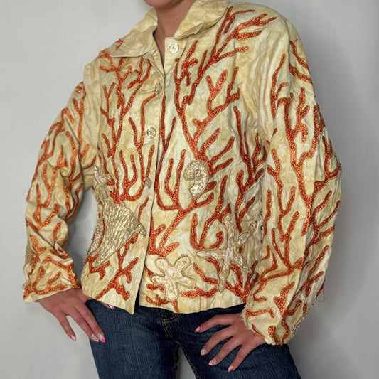 Coral Reef Embroidered Jacket (M)