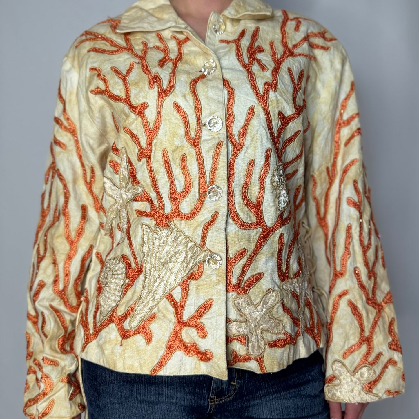 Coral Reef Embroidered Jacket (M)
