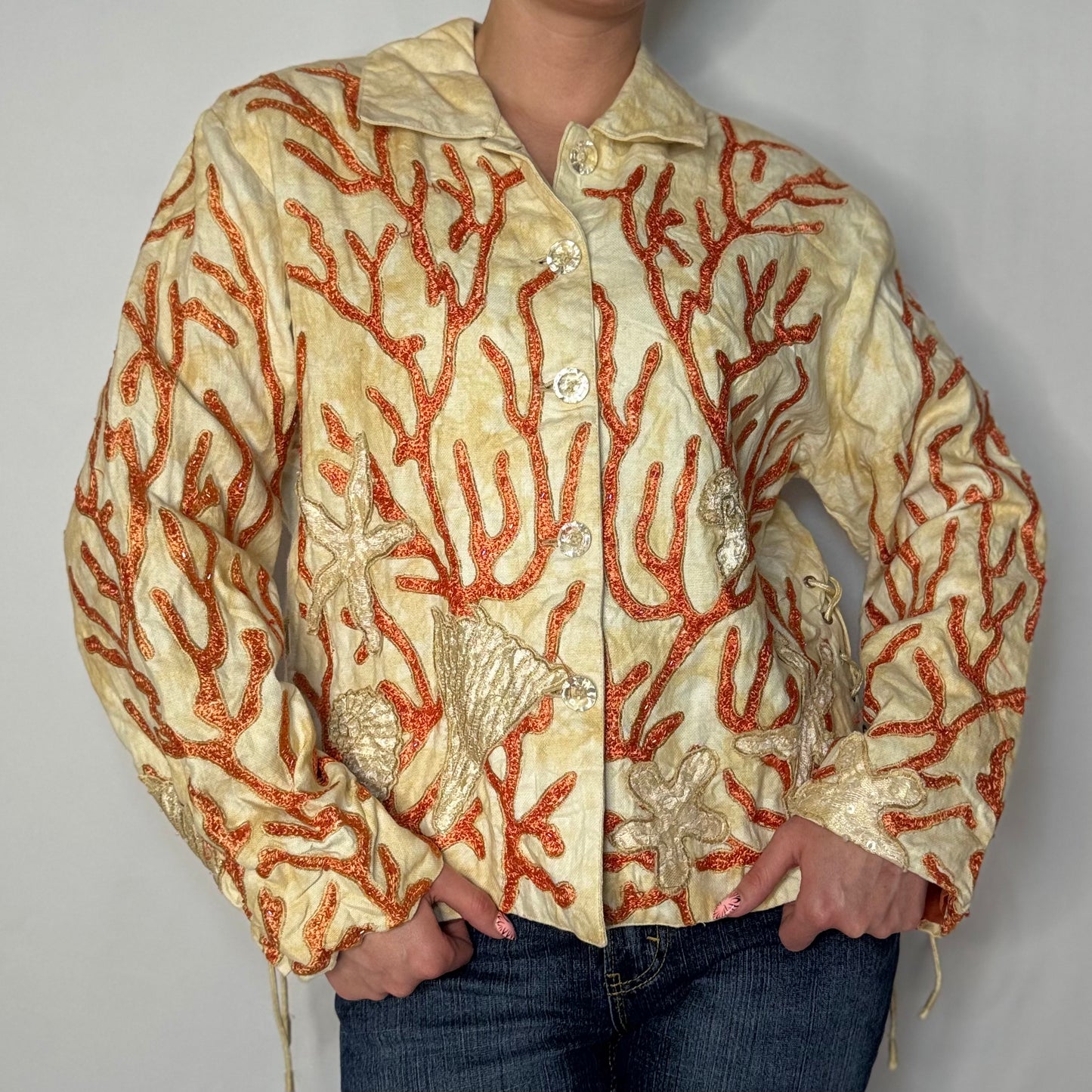 Coral Reef Embroidered Jacket (M)