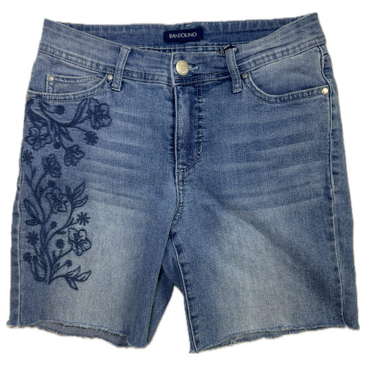 Light Wash Floral Denim Shorts (UK 4/6)